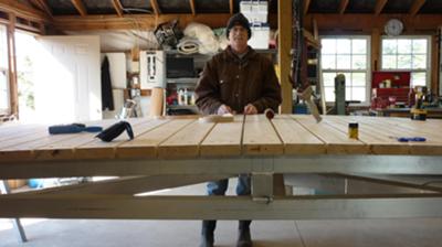 Putting Planks On The Footbridge