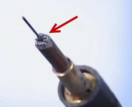 wire tip build up