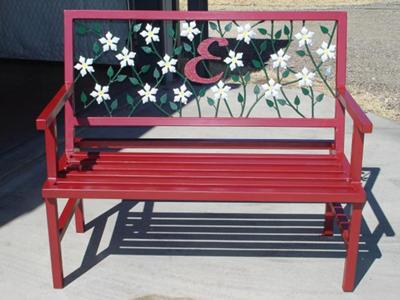 custom garden bench
