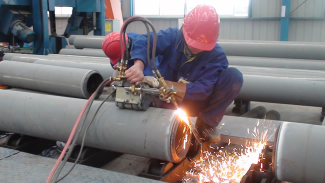 flame beveling pipe