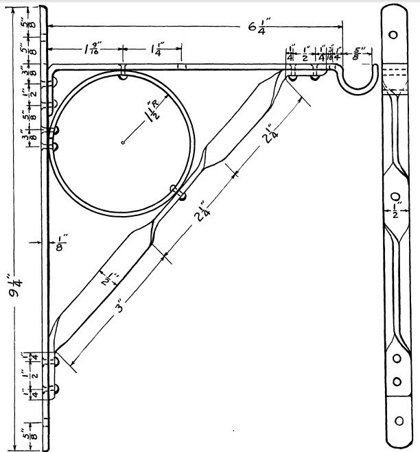 decorative metal shelf bracket