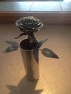 Metal Rose In Metal Vase After Shaping