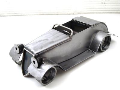 miniature scrap metal hot rod