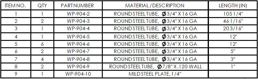 metalwork parts