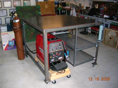 homemade welding table