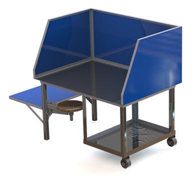 welding table with chair