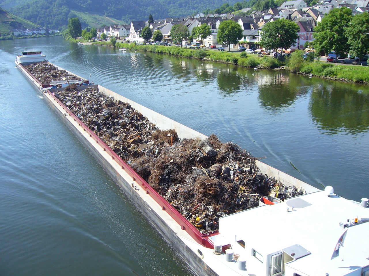 scrap metal barge