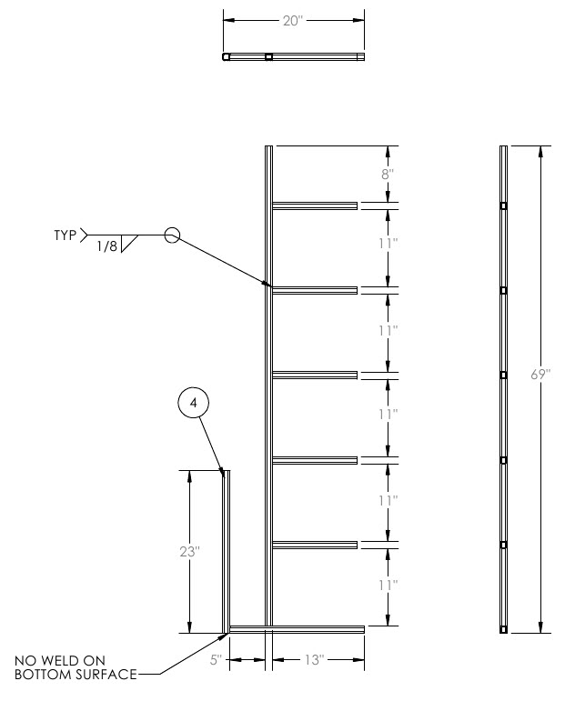 side rack weldments