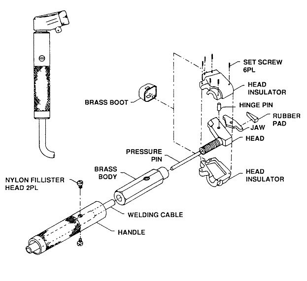 underwater electrode holder